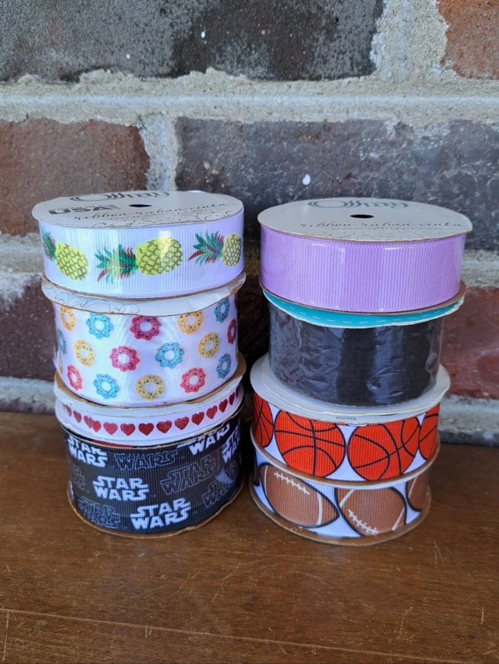 Lot of 8 New Miscellaneous Offray Crafting Ribbon